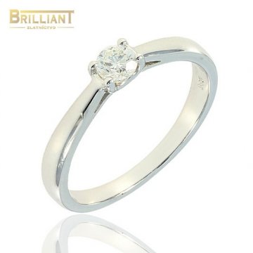 Briliantový zlatý Prsteň Au585/000 s diamantom 0,22ct.