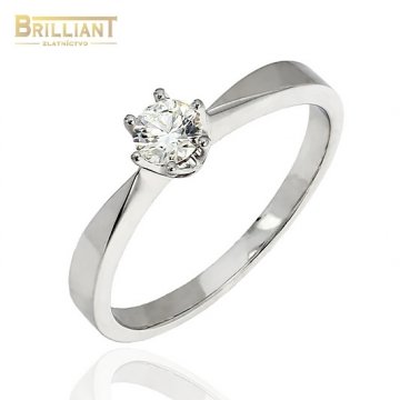 Briliantový zlatý Prsteň Au585/000 s diamantom 0,24ct.