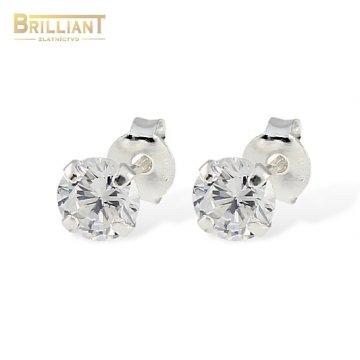 Strieborné náušnice Ag925 s kameňmi 5mm
