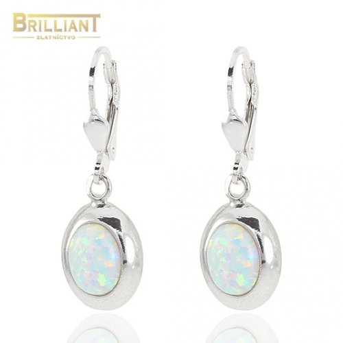 Strieborné náušnice Ag925 s opálom