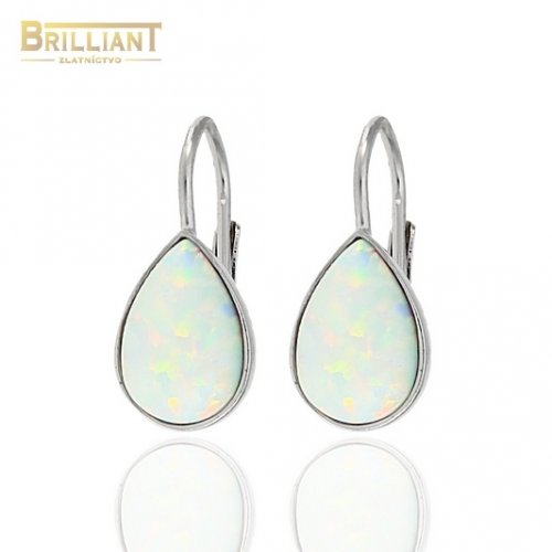 Strieborné náušnice Ag925 s opálom