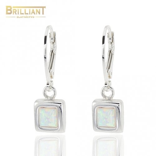Strieborné náušnice Ag925 s opálom