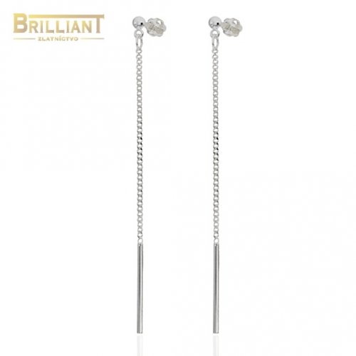 Strieborné náušnice Ag925 Visiace retiazkové