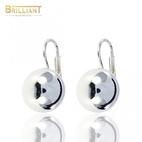 Strieborné Náušnice guličky 1,0cm Ag925