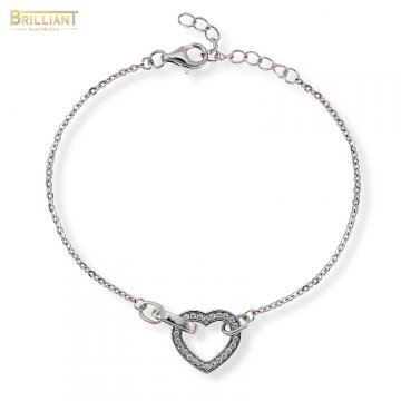 Strieborný náramok Ag925 s príveskom LOVE