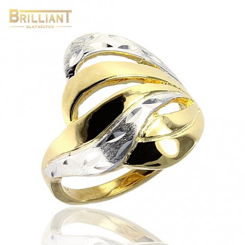 Strieborný Prsteň Ag925 Pozlátený