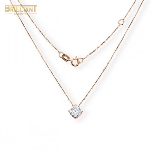 Zlatá retiazka Au585/000 14k ružové zlato s kamienkom