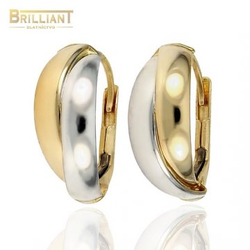 Zlaté náušnice Au585/000 14k kombinované