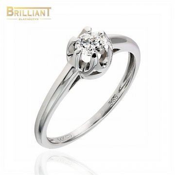 Zlatý Briliantový prsteň Au585/000 14k, Briliant 0,20ct