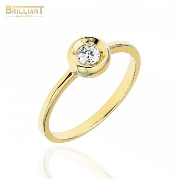 Zlatý Briliantový prsteň Au585/000 14k 0,15ct.