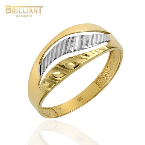 Zlatý prsteň Au585/000 14k gravírovaný